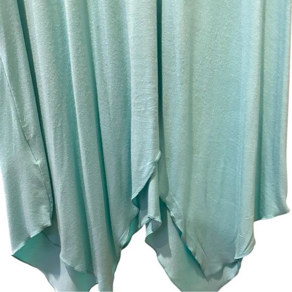 White Mark Womens V Neck Short Sleeve Tunic Top mint Women's Top - Picture 12 of 14